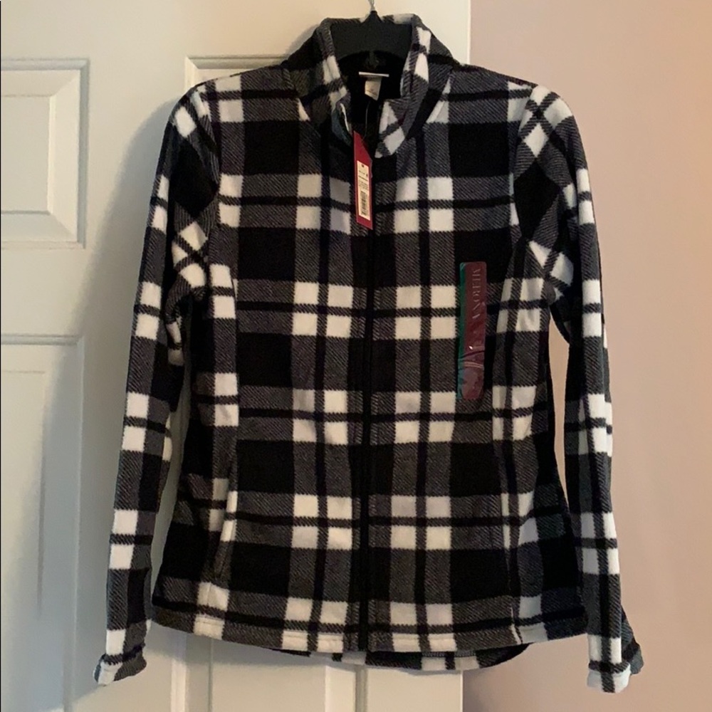 Plaid fleece jacket